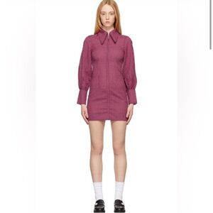 Ganni Exaggerated-Collar Mini Dress - Sold Out Everywhere